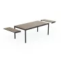 KETER table de jardin extensible Deco Porto Nova extensible 200-280 aspect bois de frêne/noir