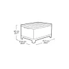 Table/boîte de rangement de jardin KETER Scandi Storage Table grise