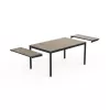 KETER table de jardin extensible Deco Porto Nova extensible 160-240 aspect bois de frêne/noir