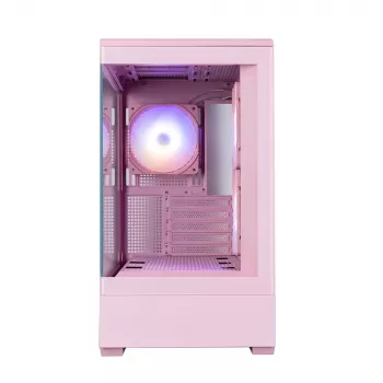 Boîtier PC mini tour mATX Zalman P30 V2, 3 ventilateurs ARGB 120 mm, rose