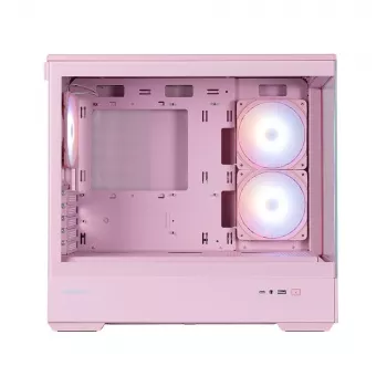 Boîtier PC mini tour mATX Zalman P30 V2, 3 ventilateurs ARGB 120 mm, rose