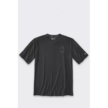 T-shirt manches courtes à logo léger Sun Defender noir