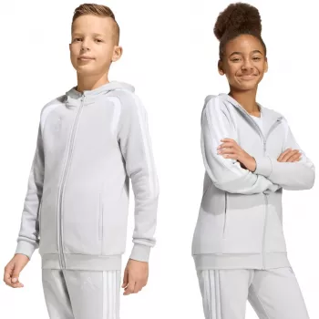 Sweat à capuche zippé enfant adidas Tiro 26 League Sweat Full Zip gris KF3323 152 cm