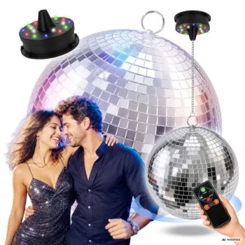 Boule à facettes LIGHT4ME MBM 30 IR miroir argent