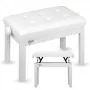 Banc de piano V-TONE PB3 WH blanc simili-cuir