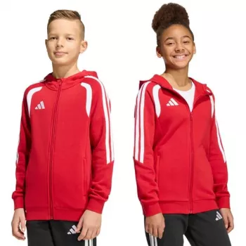 Sweat à capuche zippé enfant adidas Tiro 26 League Sweat Full Zip Hoodie rouge KF9101 164 cm