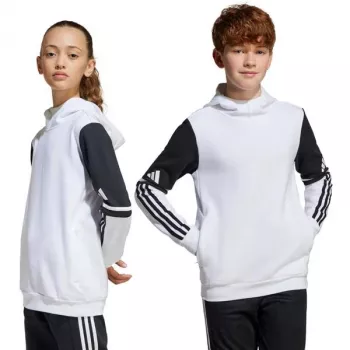 Sweat à capuche enfant adidas Squadra 25 Sweat Hoody blanc JD4807 128cm