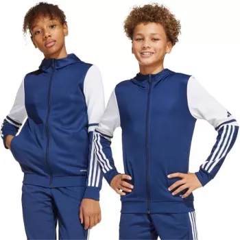 Sweat à capuche enfant adidas Squadra 25 Hoody bleu marine et blanc JD4800 140cm
