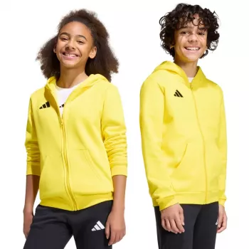 Sweat enfant adidas Entrada 26 Full Zip Hoodie jaune KH1777 128cm