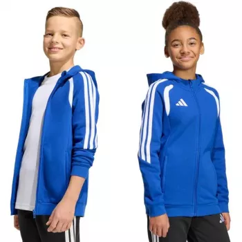 Sweat à capuche enfant adidas Tiro 26 League Sweat Full Zip Hoodie bleu KF9102 152cm