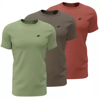 T-shirt homme 4F M4480 vert, marron, bordeaux 4FWSS26TTSHM4480 90S M