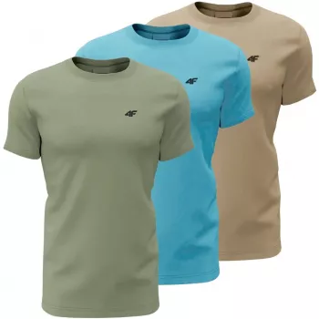 T-shirt homme 4F M4481 lot de 3 vert, bleu, beige 4FWSS26TTSHM4481 90S M