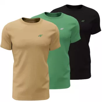 T-shirt homme 4F M4481 lot de 3 beige, vert, noir 4FWSS26TTSHM4481 92S 5XL