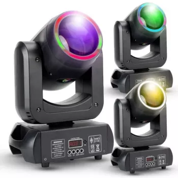 LIGHT4ME MH BEAM 150 RING tête mobile beam avec anneau RGB