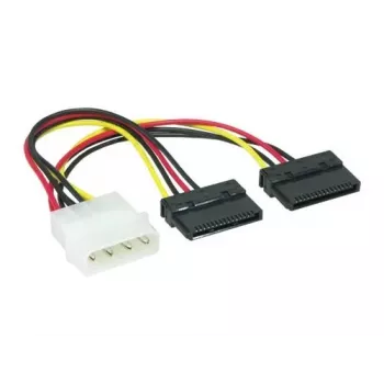 Câble d'alimentation SATA en Y EXSYS 4 broches Molex vers 2x 15 broches SATA, 15 cm EX-K3611