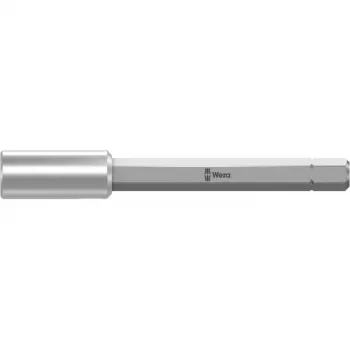 Wera 893/1/1 porte-embout universel 75 mm 1/4 inch hexagonale avec manchon en acier inoxydable et aimant permanent puissant 05091103001