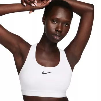 Brassière de sport Nike Swoosh maintien moyen blanc XL