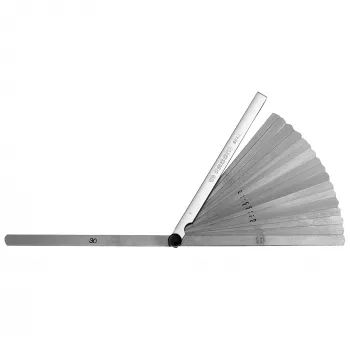 Jeu de cales d'épaisseur métriques Facom 804.L, 19 lames, 0,04-1,00 mm, 150 mm de long, rondes