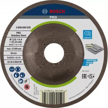 Bosch 2608600539 disque à meuler à centre déporté 115 x 22,23 mm, 1 pièce