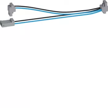 Hager ensemble de câbles Y-splitter 2x200mm KU9S20YE noir/bleu 1 fiche vers 2 prises
