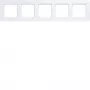 Cadre 5 postes HAGER WAD9500WM C.8 blanc clair mat