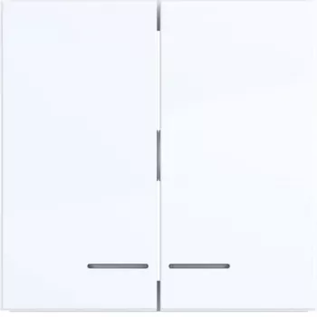Plaque à bascule double HAGER WAW2031WG avec lentille claire, blanc polaire
