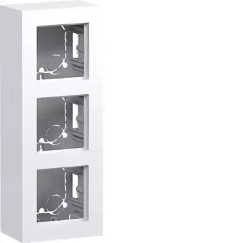 Boîtier en saillie HAGER WAD8310WG 3 postes haut, blanc polaire