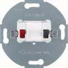 Prise de raccordement pour haut-parleur Hager WDF4800PW1, 1 poste, blanc polaire mat