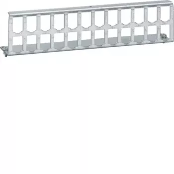 Panneau de brassage vide HAGER UM00K4 24 ports pour modules série UM, 19 pouces 1U, gris clair