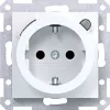 Prise SCHUKO HAGER WAS1261WG avec interrupteur différentiel, type A, 16 A, 30 mA, blanc polaire