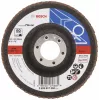 Disque à lamelles Bosch X551 Standard for Metal, diamètre 115 mm, alésage 22,33 mm, grain 60, corindon zirconium, conique, 1 pièce 2608607350