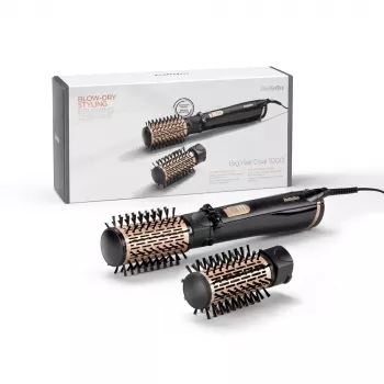 Brosse à air chaud rotative double BaByliss Big Hair, 1000 W, noir/or