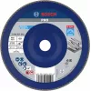Disque à lamelles Bosch X571 Best for Metal, diamètre 180 mm, alésage 22,33 mm, corindon zirconium, grain K40, conique type 29, pour acier et métaux ferreux 2608607343