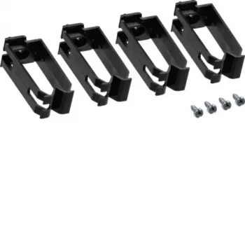 HAGER FZ913 clip de goulotte pour goulottes tehalit.BA7/BA6/BA6S, lot de 4, blanc pur