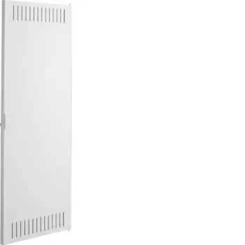 Porte de remplacement Hager Volta VDI UPV/HWV, 4 rangées, à charnière, acier, laquée blanc, largeur 288 mm VZ126N