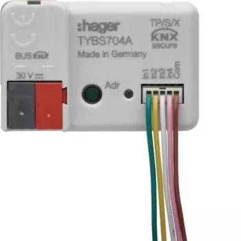 Entrée binaire KNX Hager TYBS704A 4 canaux encastrée