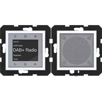 Enceinte radio tactile HAGER WAN6110WG UP DAB+ Bluetooth, encastrée