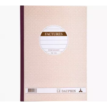 Bloc de formulaires de factures Le Dauphin, A4, en trois exemplaires, 50 jeux (1233D)