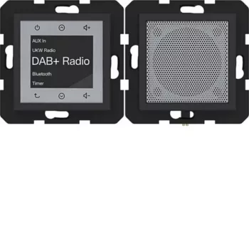 HAGER WAN6110BM Radio Touch UP DAB+ Bluetooth haut-parleur encastré, noir