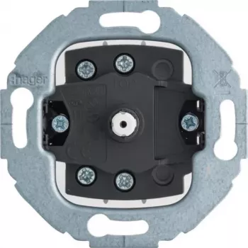 Hager WDE387503 Commutateur rotatif série 2 postes 10A 250V AC encastré blanc polaire