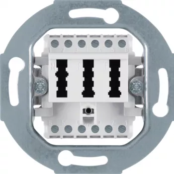 HAGER WDF4011WG Prise TAE 2 x 6/6NFF blanc polaire mat