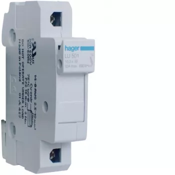 Hager LU501 interrupteur-sectionneur à fusible 1P 32A 690V UL cylindrique 10x38mm