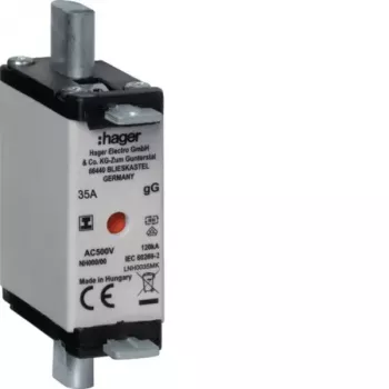 Hager cartouche fusible NH LNH0035MK NH000 gG 500V 35A avec poignée isolante