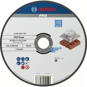 Bosch disque à tronçonner 180 mm type droit 41 pour métal, 1 pièce 2608603179