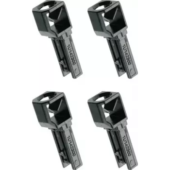 Hager univers Z capot UZ01A4, version basse, gris clair, lot de 4