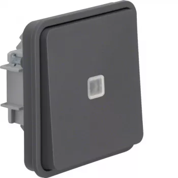 Interrupteur va-et-vient de contrôle HAGER WNA003 avec bascule W.1, unipolaire, 10 AX, 250 V AC, blanc polaire