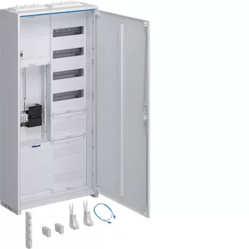 Hager armoire de comptage complète ZB325C15LS 1 emplacement de compteur 5 rangées de distribution champ APZ 1100mm blanc signalisation