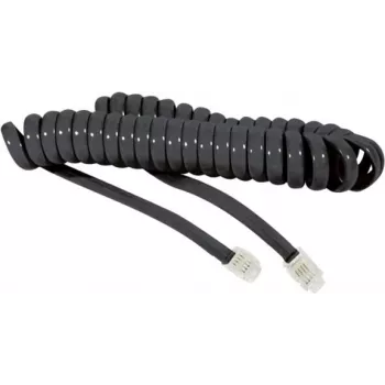 EXERTIS CONNECT câble spiralé pour combiné téléphonique, noir, longueur étirée 2,0 m 936650