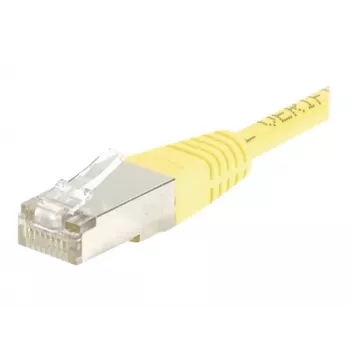 Câble de raccordement Cat.6 F/UTP EXERTIS CONNECT, 7 m, jaune, slim anti-accroche 245570