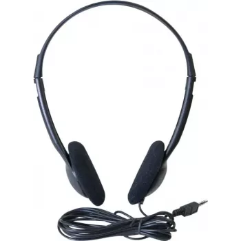 Casque supra-auriculaire Exertis Connect avec microphone, jack 3,5 mm, noir (059204)